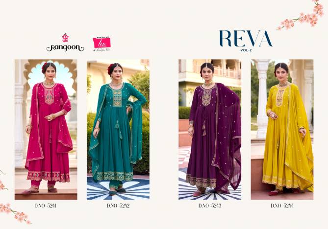 Reva Vol 2 By Rangoon Rayon Embroidery Readymade Suits Wholesale Market In Surat